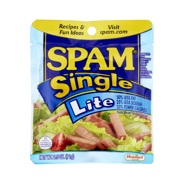 SPAM(r) Single Lite, 24/2.5oz. . C1CB - Front Center Inner Pack (Hi Res)