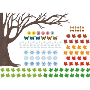 Tree for All Seasons Bulletin Board Set, 144 Pieces