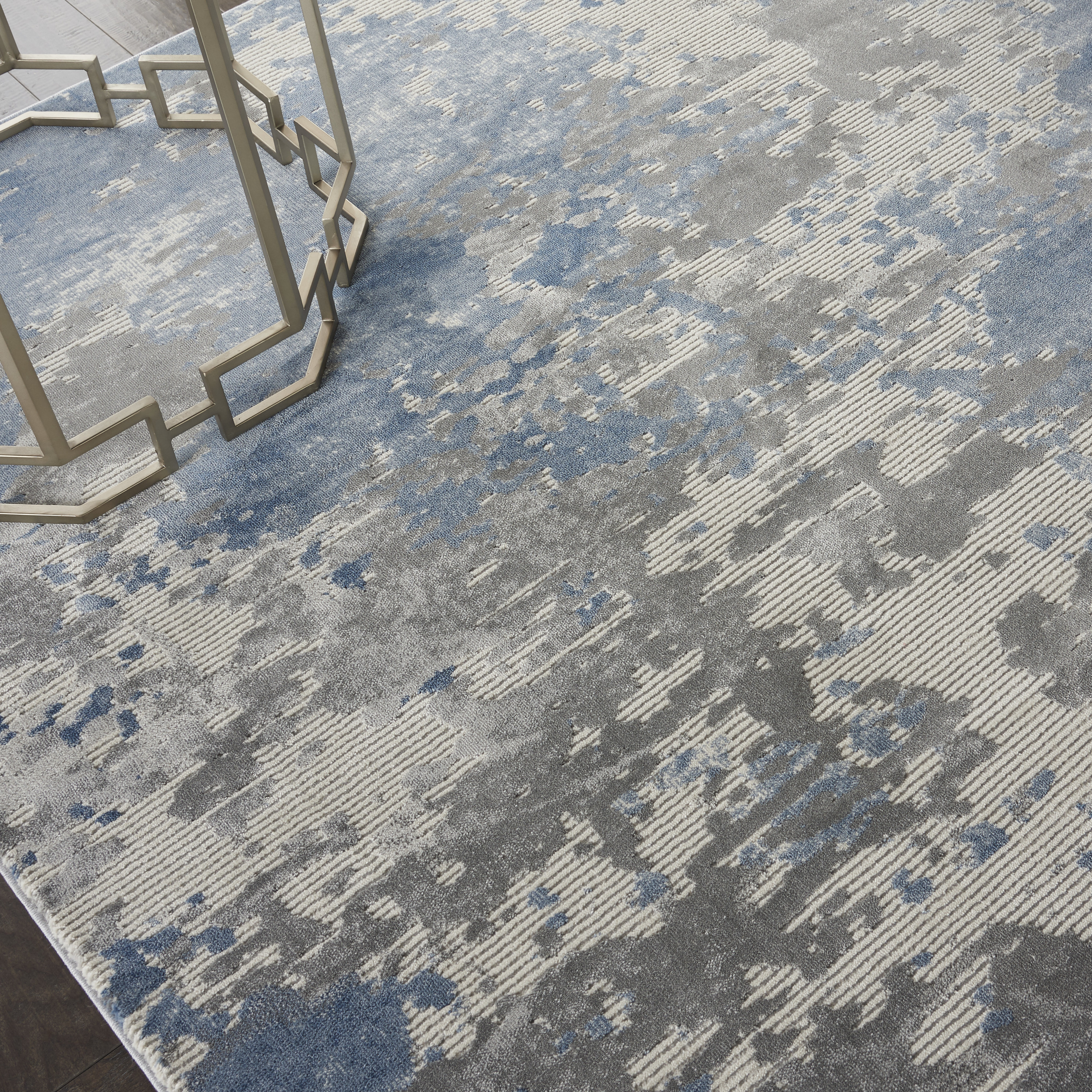 Nourison Rustic Textures 9'3" x 12'9" Grey Blue Modern Indoor Rug