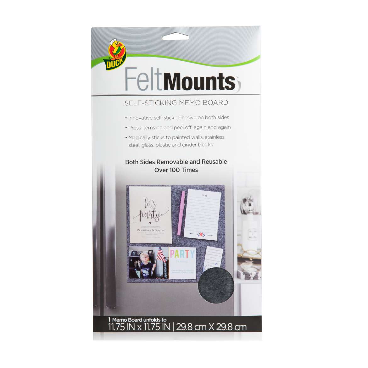 Duck® FeltMounts™ Self-Sticking Memo Board Image