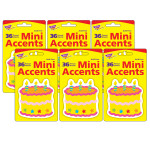 TREND Birthday Cake Mini Accents, 36 Per Pack, 6 Packs T-10505-6