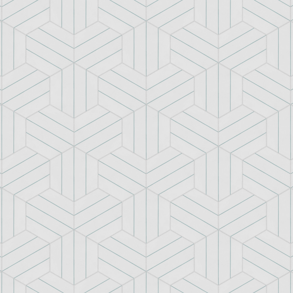 Sample – Porto Savona Hex Aqua Porcelain Floor and Wall Tile
