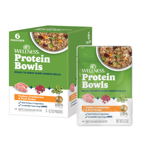 Wellness Protein Bowls Turkey, Cranberries & Peas Front packaging