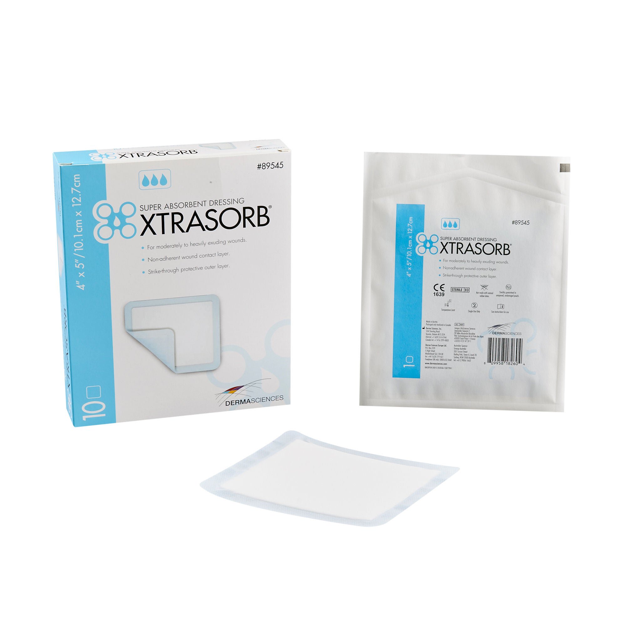 xtrasorb™ Classic Gelling Foam Dressing, 4 x 5 Inch