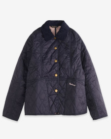 Girls Summer Liddesdale Quilted Jacket Navy-Gardenia