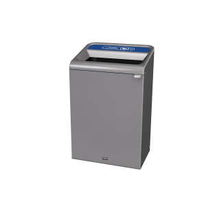 Rubbermaid Commercial, Configure™, Mixed Recycling, 33 gal, Metal, Gray, Rectangle, Receptacle