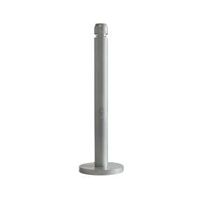 Rubbermaid Commercial, 1 gal, Metal, Silver, Round, Smoking Receptacle
