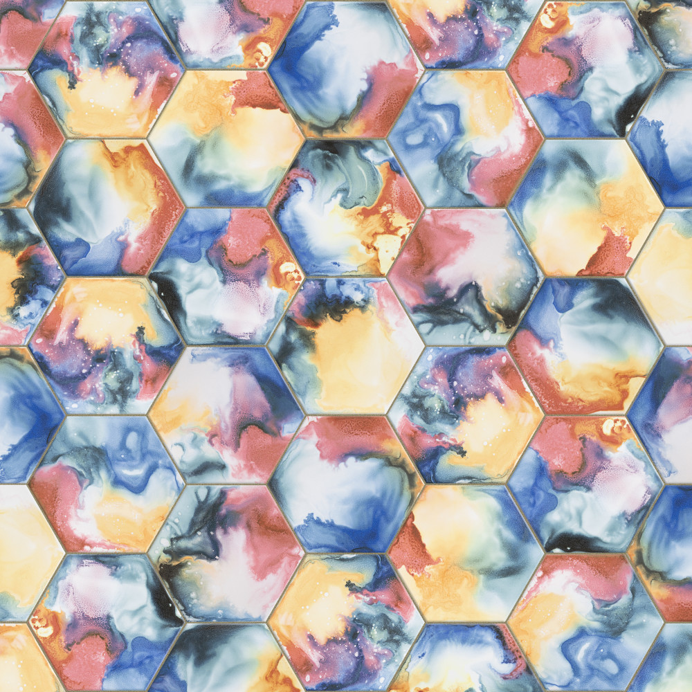 Raktion Hex Decor 8-5/8 in. x 9-7/8 in. Porcelain Floor and Wall Tile