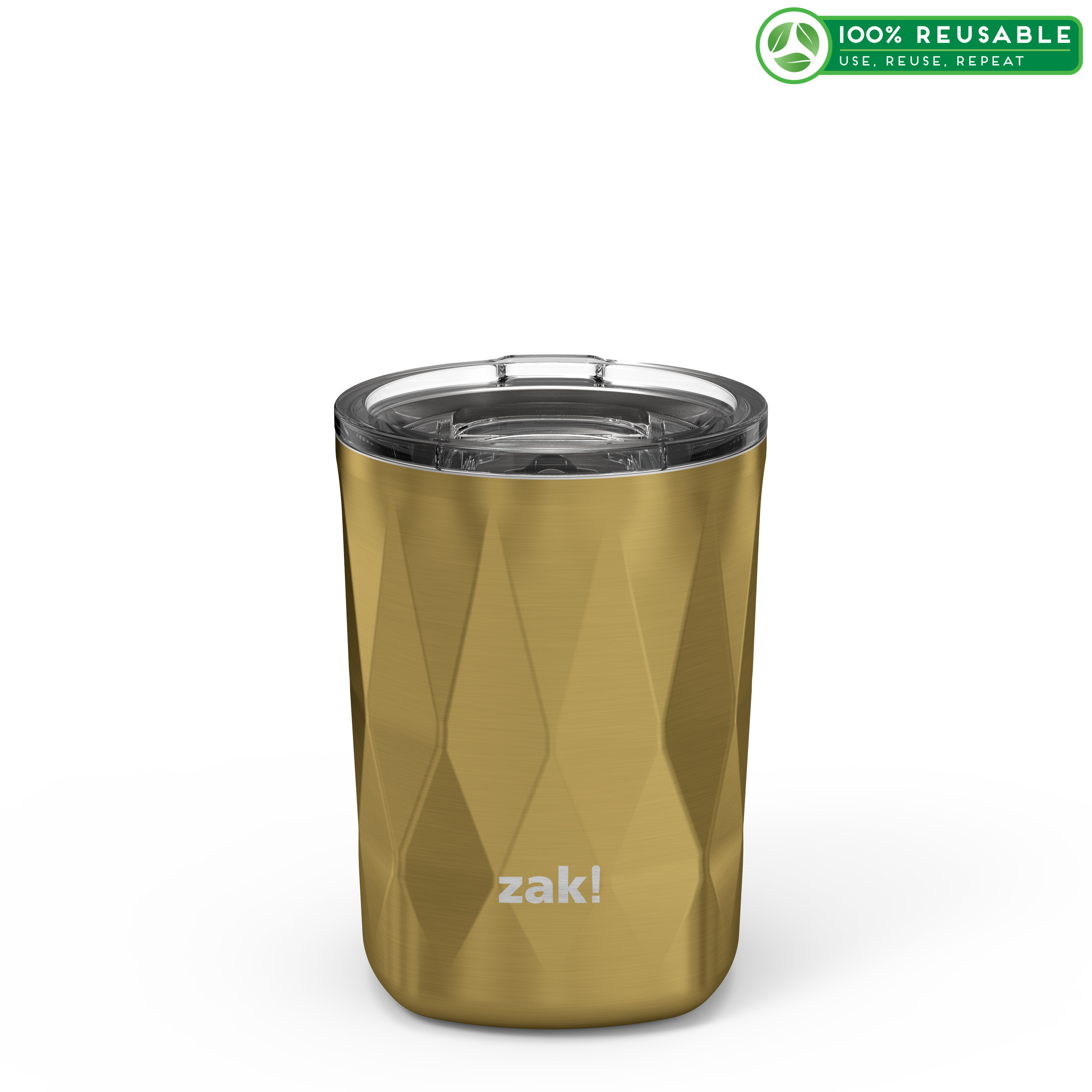 Fractal 13 ounce Vacuum Insulated Stainless Steel Tumbler, Light Gold slideshow image 1 Fractal 13 ounce Vacuum Insulated Stainless Steel Tumbler, Light Gold slideshow image 1