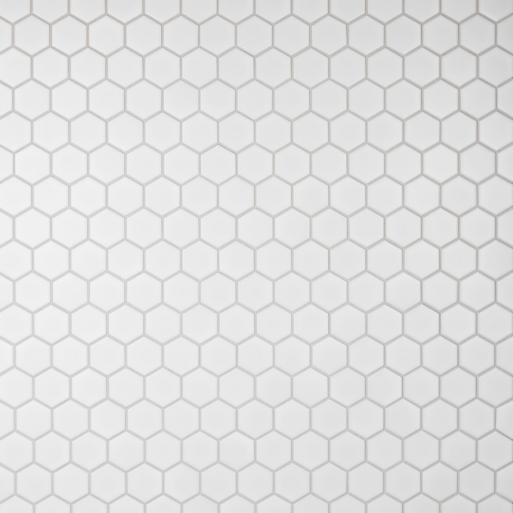 Metro 2″ Hex Matte White 11-1/8 in. x 12-5/8 in. Porcelain Mosaic Tile