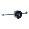 Eaton Crouse-Hinds series Ceiling Box, 4", 14"-16" bar hanger, NM clamps, 2-1/4", PVC, 4, Ground plate, 20.8 cubic inch capacity