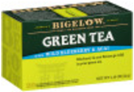 Green Tea with Wild Blueberry Acai - Case of 6 boxes- total of 120 teabags