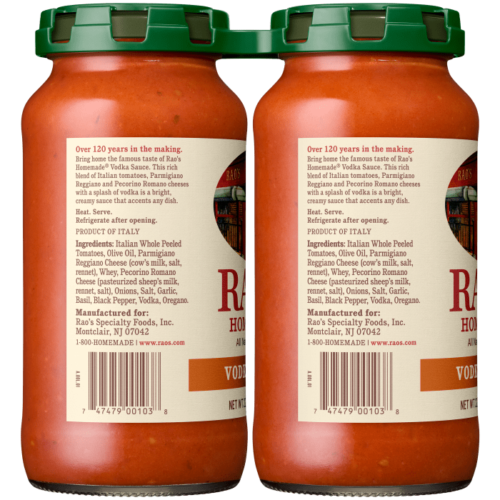 Vodka Sauce, 22 oz - Left Image