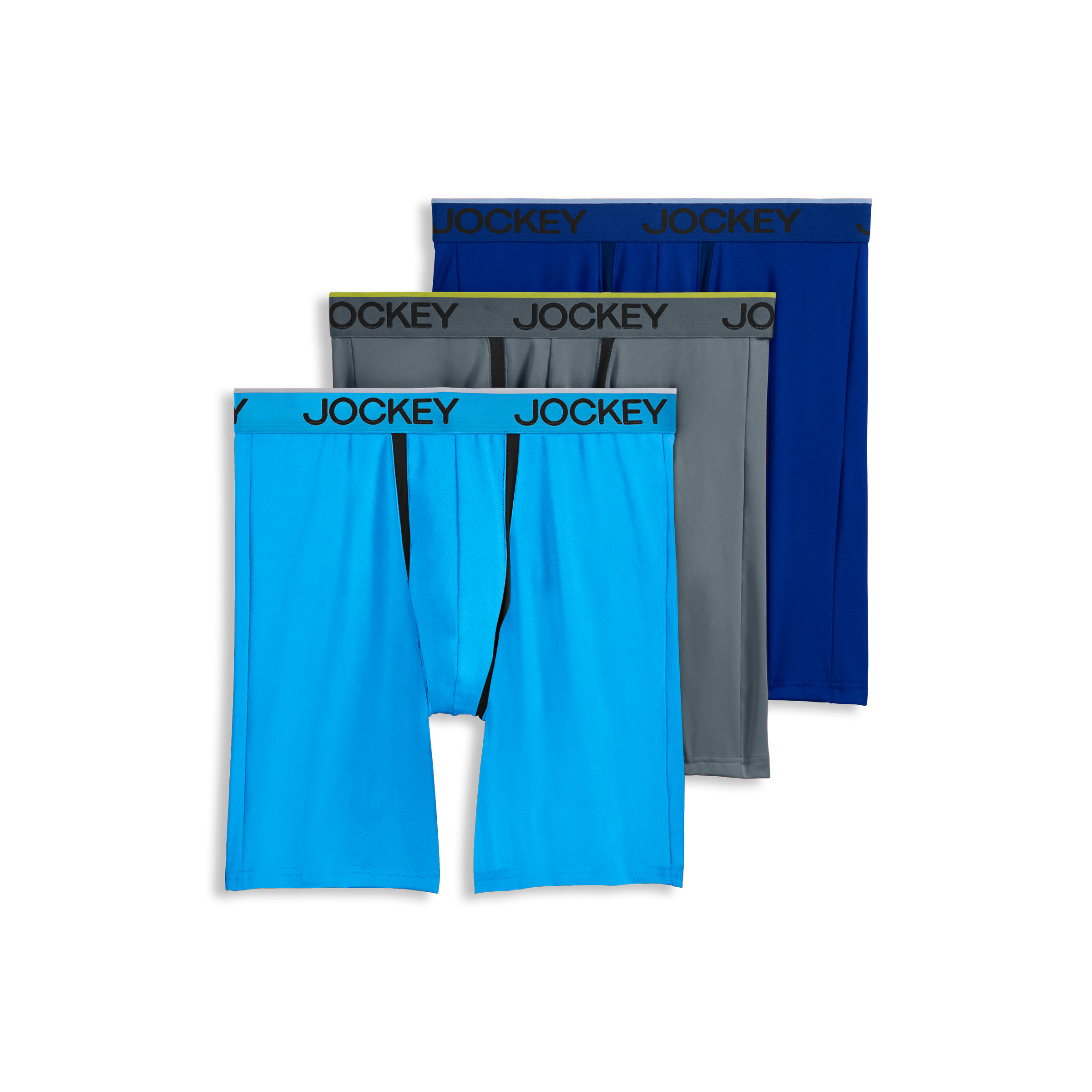 Jockey Men's Chafe Proof Pouch Microfiber 8.5" Long Leg Boxer Brief - 3 Pack - Picture 15 of 35