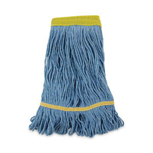 Boardwalk, Super Loop Synthetic Looped-End Wet Mop Head with 5" Headband, Small, Blue