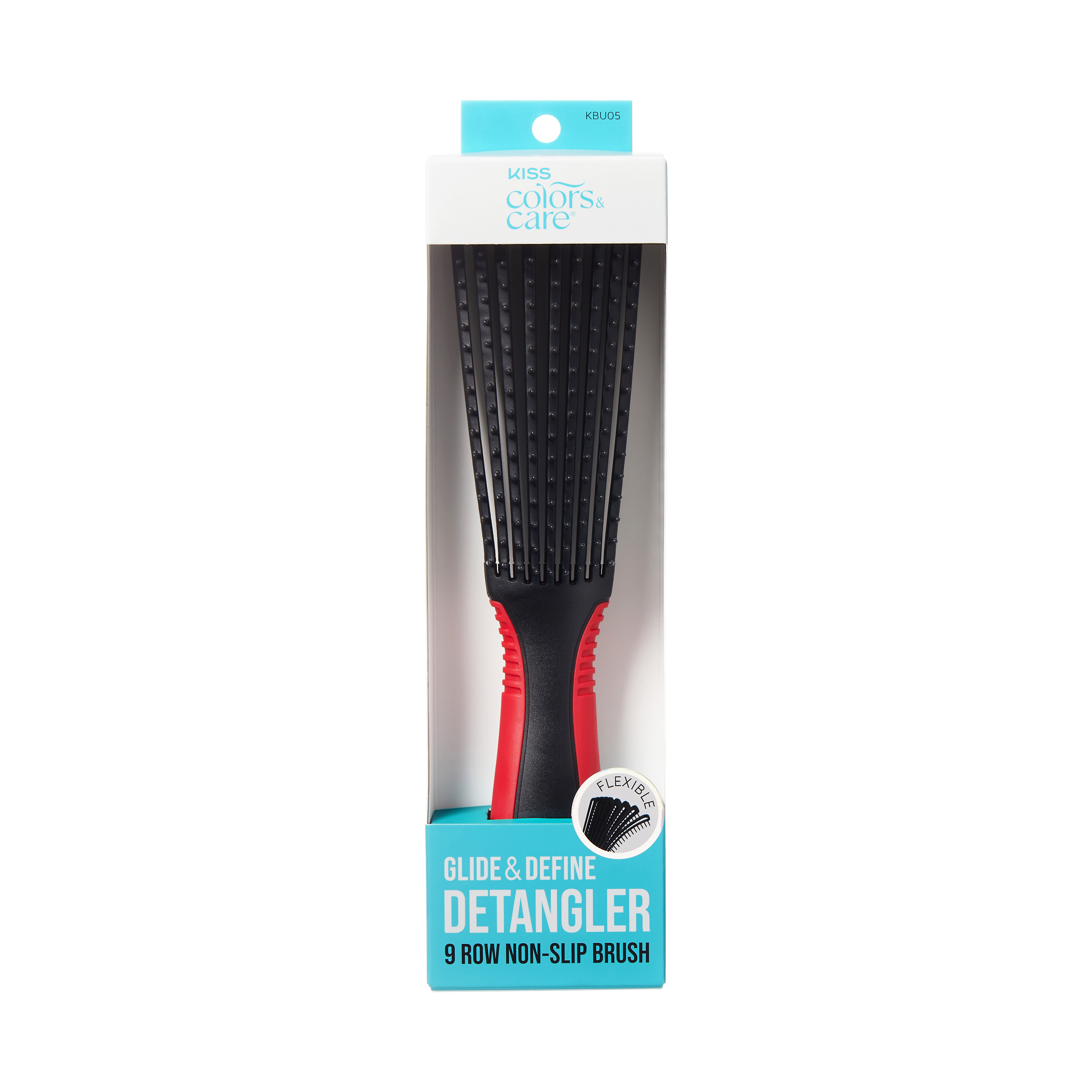 Glide & Define | Non-Slip | 9 Rows | Detangling Brush