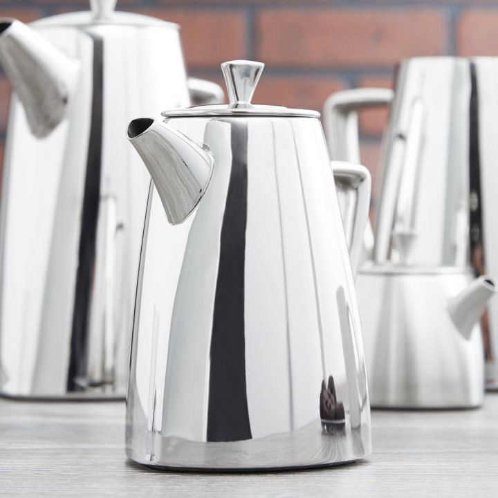 34-ounce Triennium™ stainless steel coffee pot in mirror finish