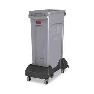 Rubbermaid Commercial, Slim Jim, Black, Receptacle Dolly
