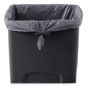 Rubbermaid Commercial, Untouchable, 23 gal, Resin, Black, Square, Receptacle