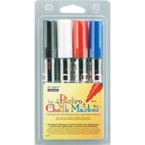 Broad Point Chalk Marker Broad Tip Set 4C, Basic Colors, Pack of 4