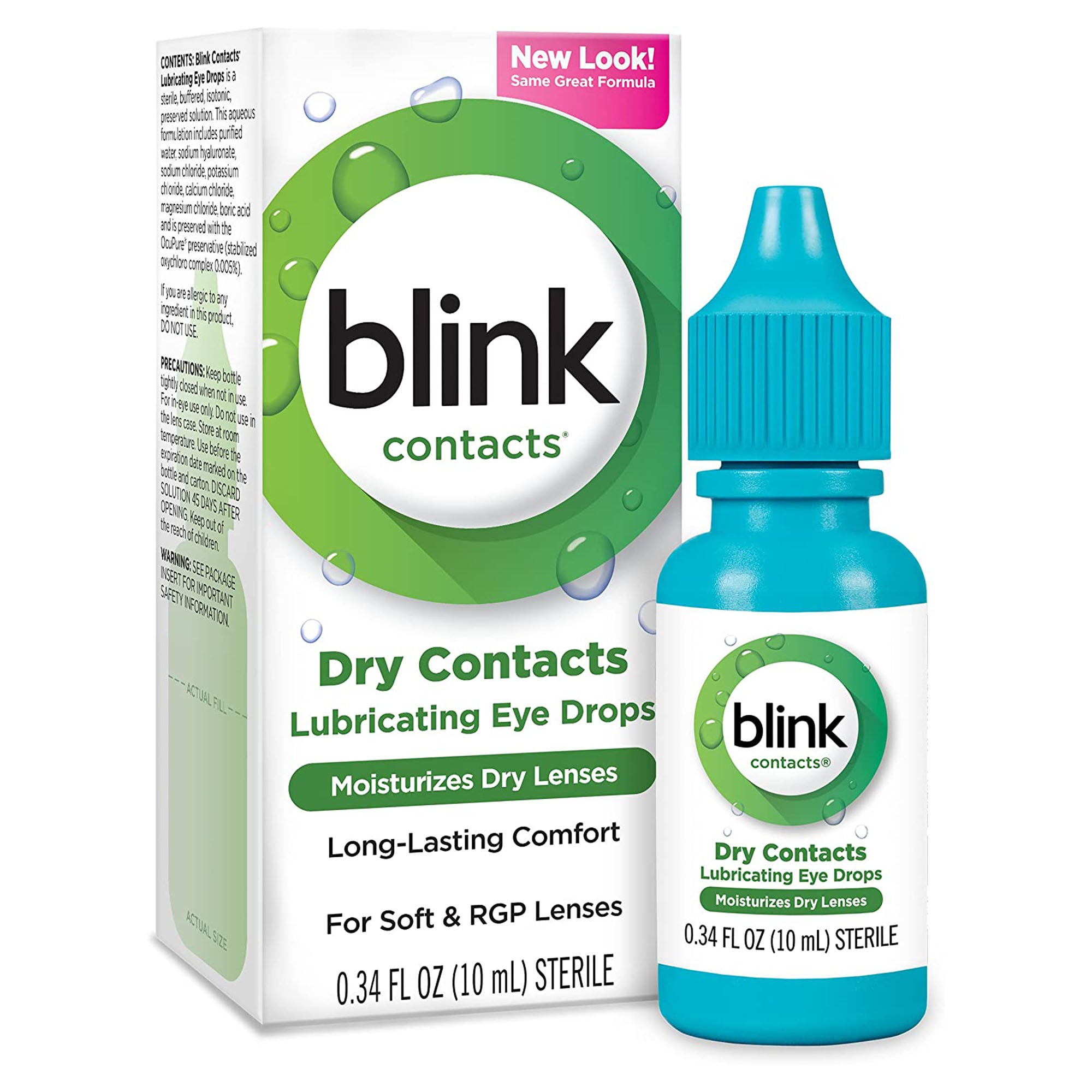 blink Contacts Lubricating Eye Drops, 10-mL Bottle