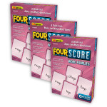Teacher Created Resources&reg; Four Score Card Game: Word Families, Pack of 3 EP-66115-3