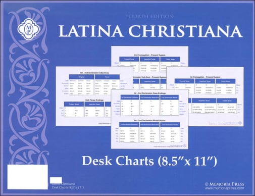 Memoria Press Latina Christiana Grammar Desk Charts