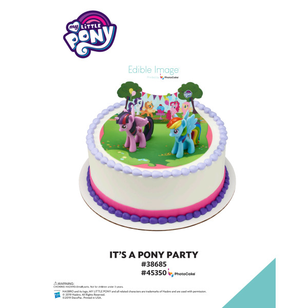My Little Pony™ It's a Pony Party! The Magic of Cakes® PhotoCake® Enhanced Round Background Page