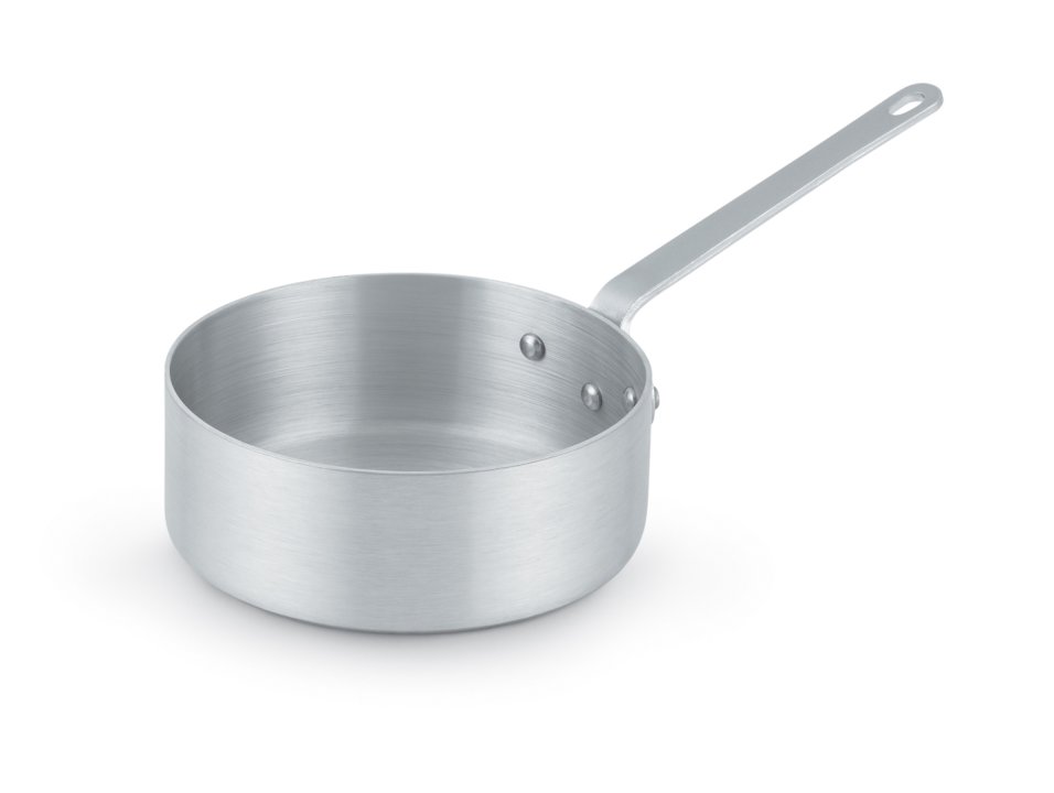 2 ½-quart Wear-Ever® shallow-style aluminum saucepan in natural finish with traditional handle