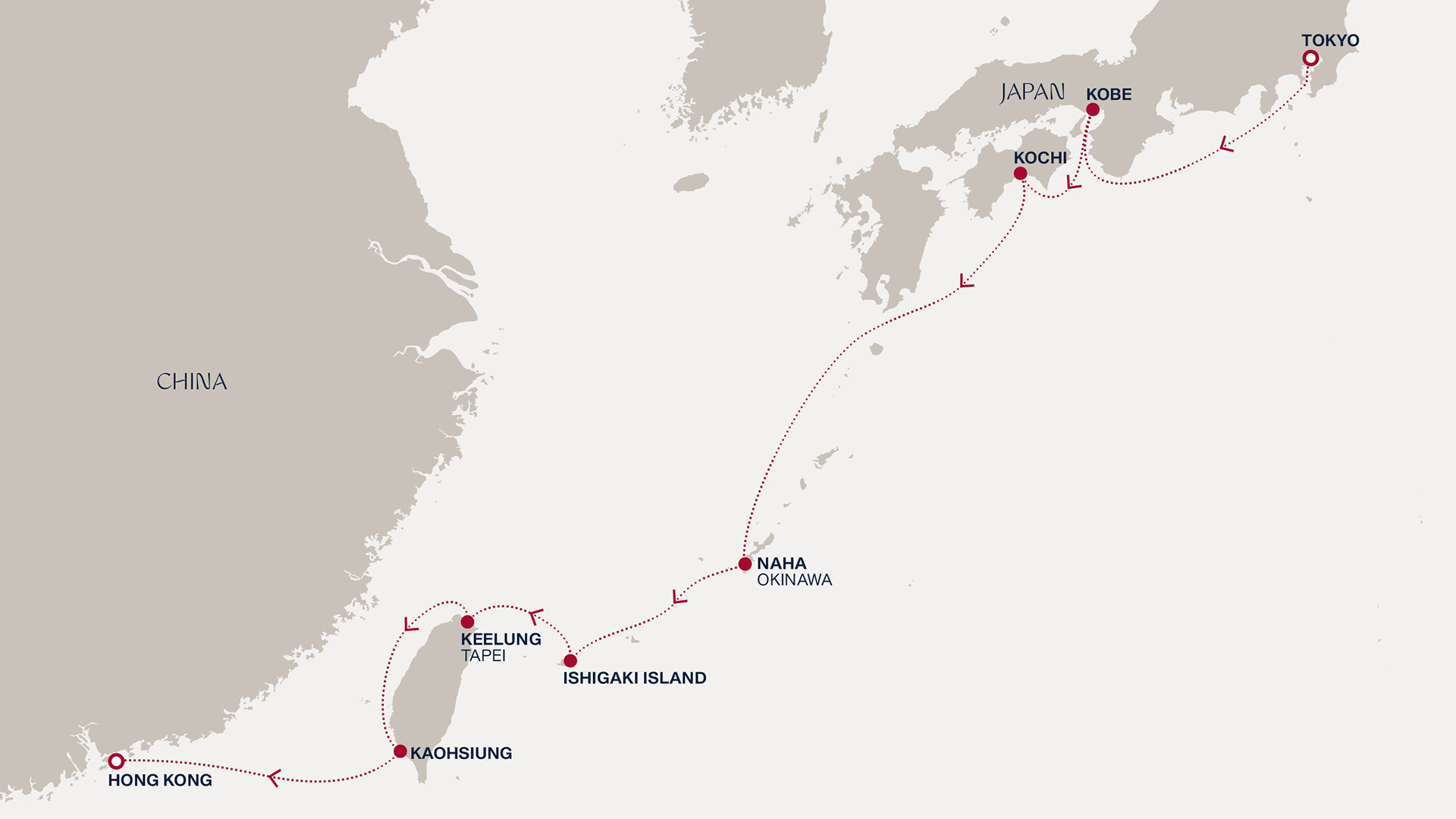 Itinerary map