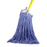 Hillyard, Blend Cut-End Wet Mop Head with 1.25" Headband, 24 oz, Blue