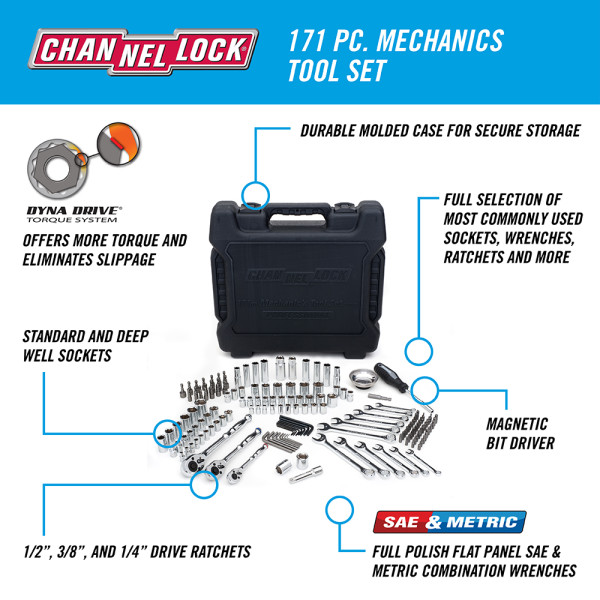 39053 171pc Mechanic's Tool Set - Channellock, Inc.