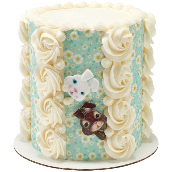 Cute Bunny Faces Cupcake Rings