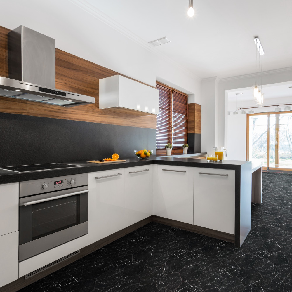 Timeless Marquina Kayak 6-1/2 in. x 12-1/2 in. Porcelain Floor and Wall Tile