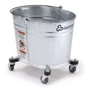 Geerpres, Seaway®, 26qt, Mop Bucket w/o Wringer, Stainless Steel