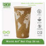 Eco-Products,Inc., World Art™ Renewable and Compostable Hot Cups, 20 oz, Light Brown
