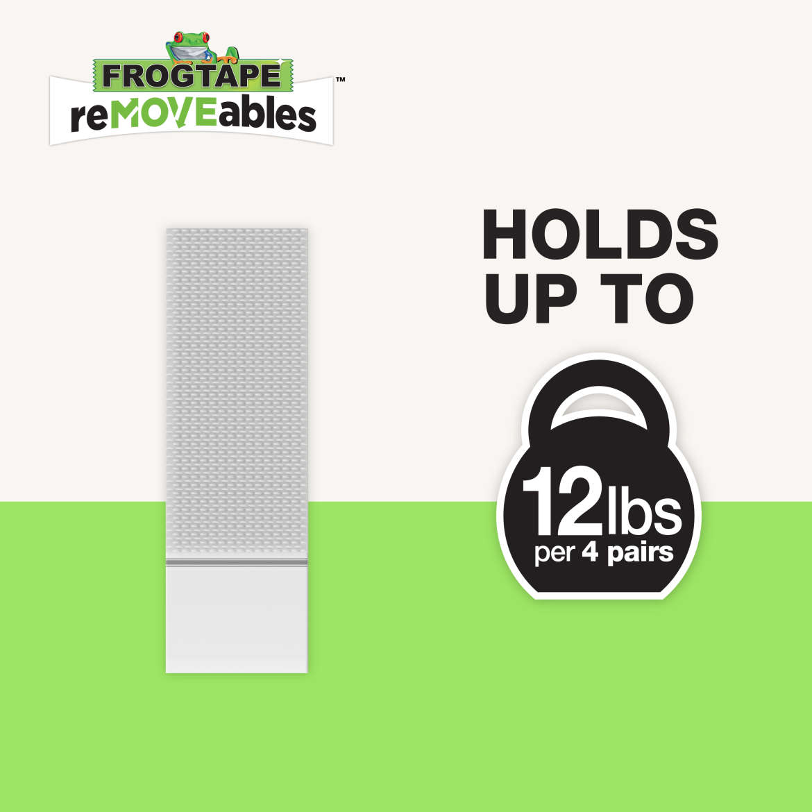 FrogTape reMOVEables™ Medium Picture Hanging Strips Application Image 2