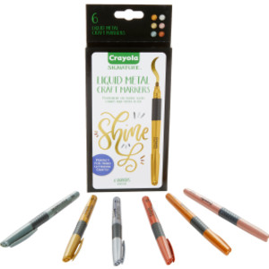 Signature&trade; Liquid Metal Craft Markers, Pack of 6