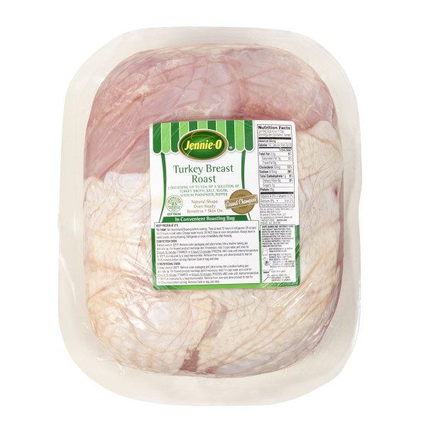 JENNIE-O(r) GRAND CHAMPION Boneless Turkey Breast Roast CIB Skin On 15%, 2 pc . C1CB - Front Center Inner Pack (Hi Res)