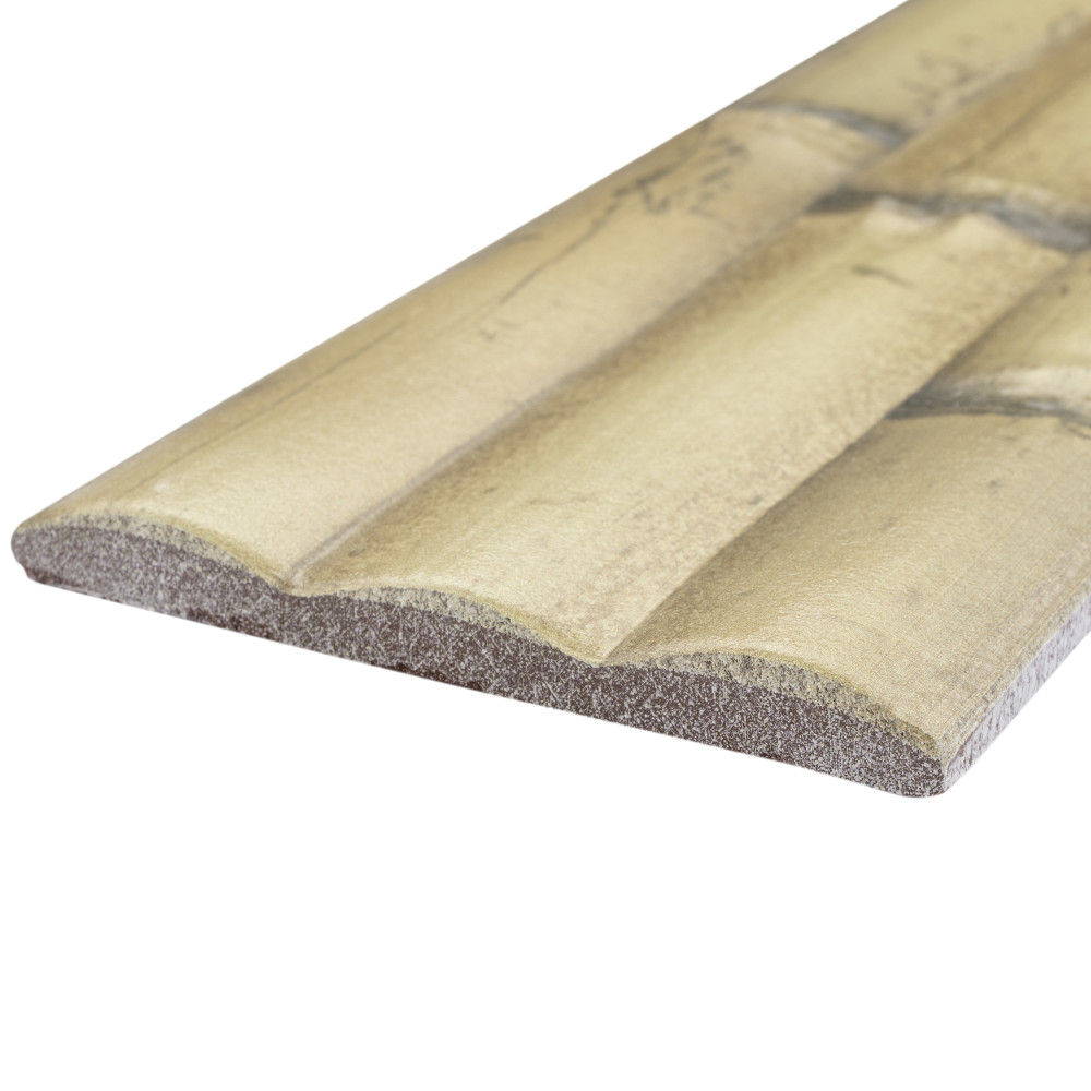 Bamboo Albufera Beige 4 in. x 19-3/4 in. Ceramic Wall Tile