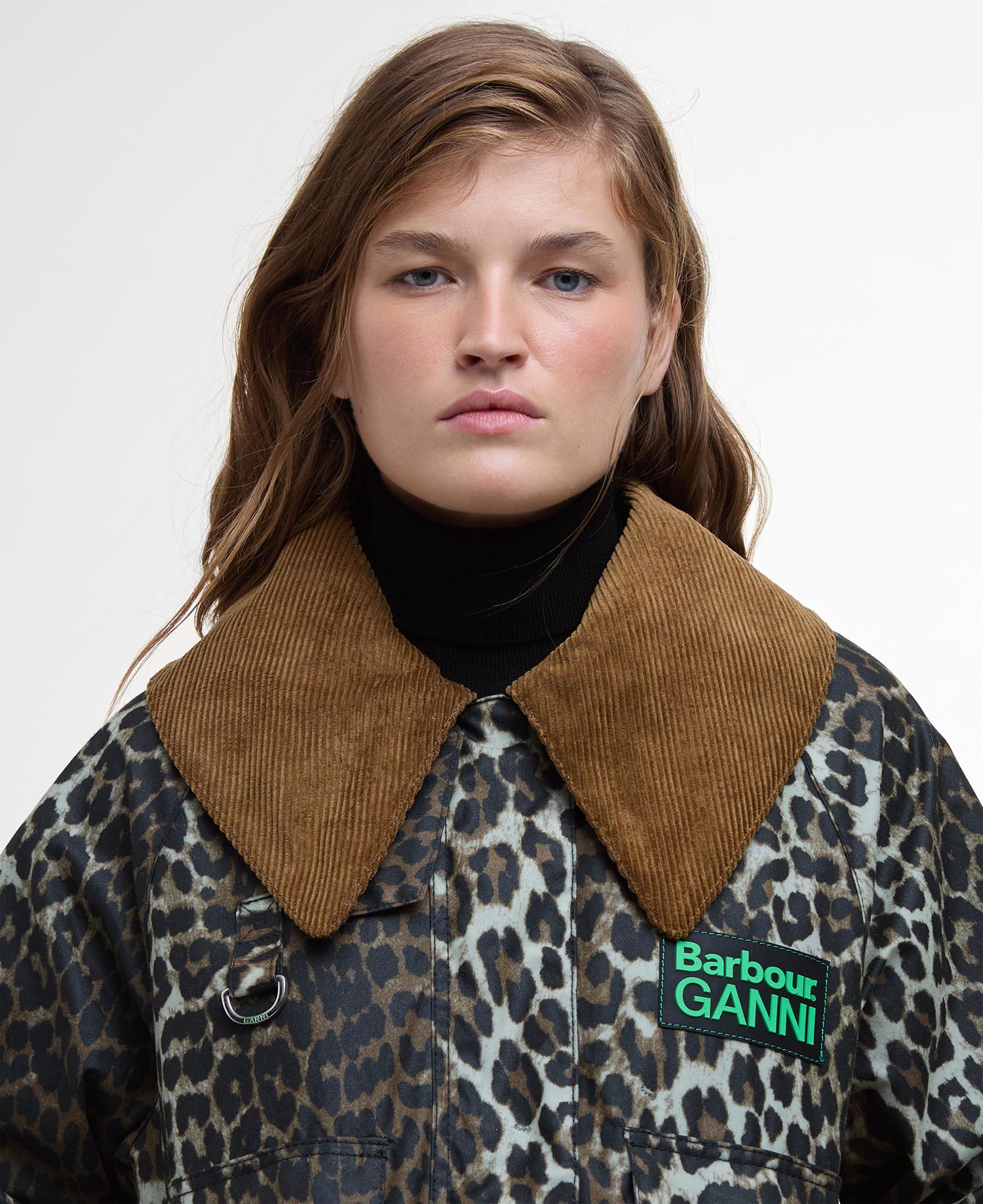 Barbour x GANNI Leopard Print Waxed Anorak image number 3