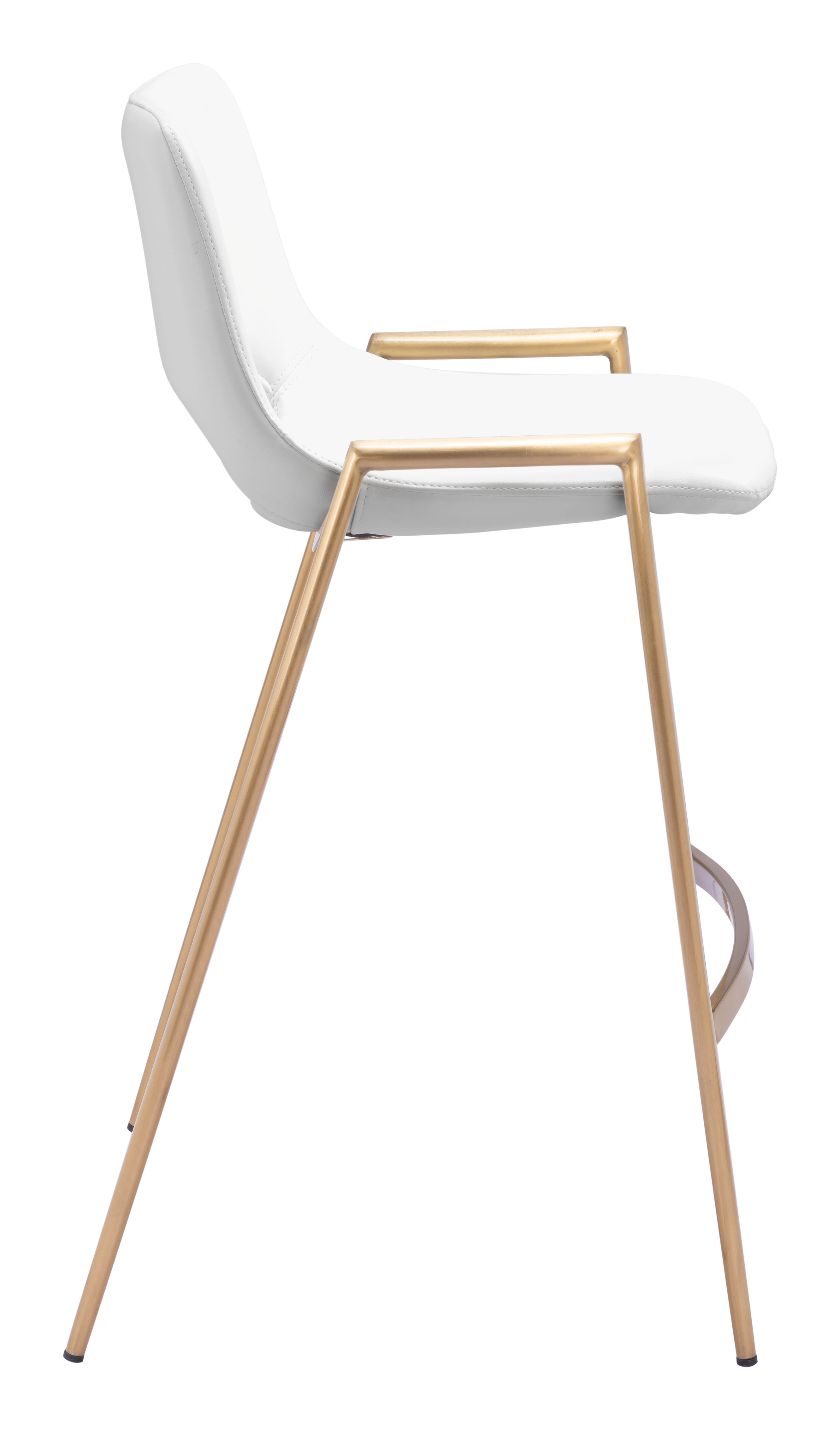 Desi Counter Stool (Set of 2) White & Gold product image