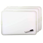 Flipside Products Two-Sided Aluminum Framed, Magnetic Dry Erase Board with Pen, 12" x 17.5", Pack of 3 FLP18232-3