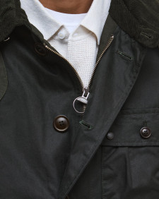 Barbour x TO KI TO Forest Waxed Jacket Sage