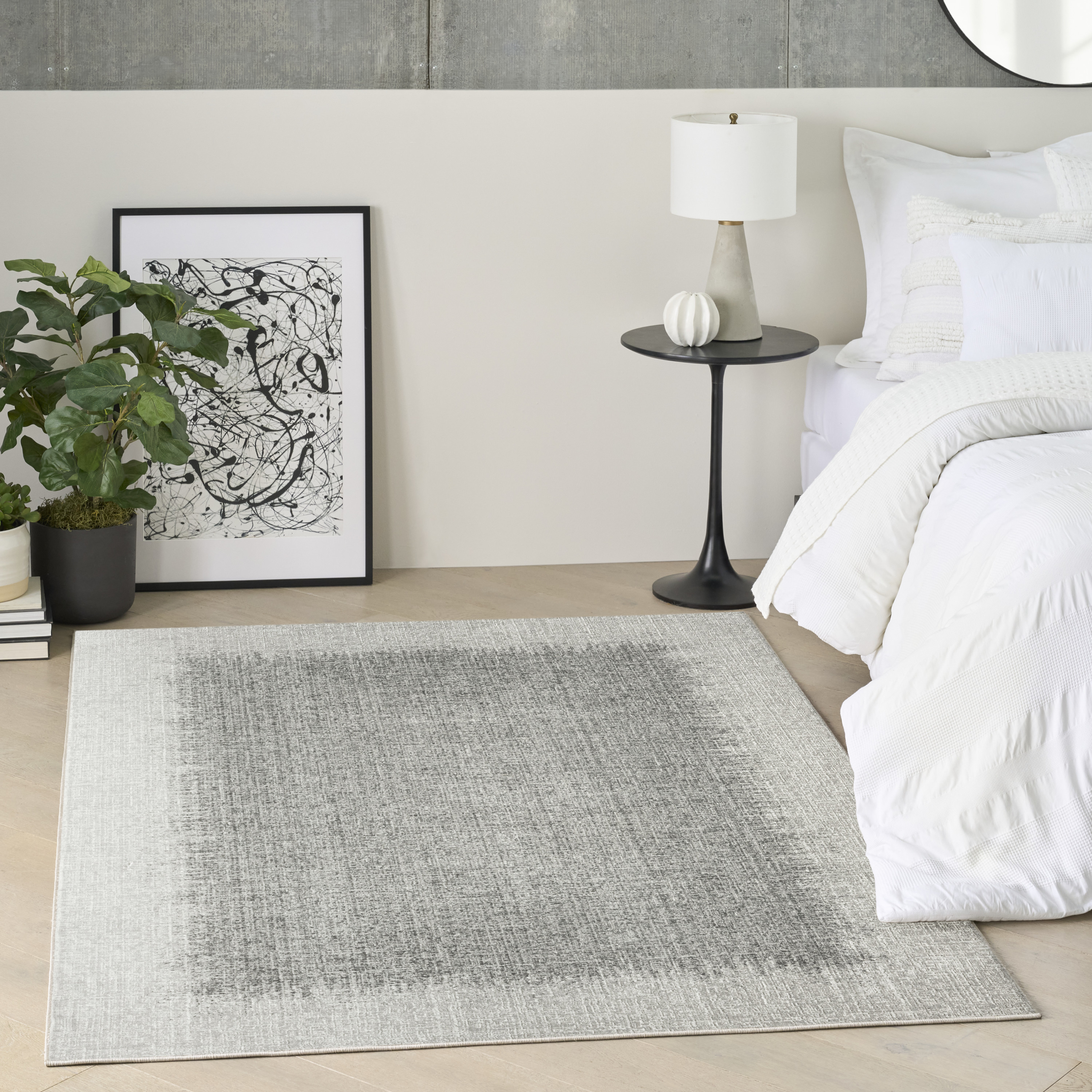 DKNY Grand Street 6' x 9' Light Grey Modern Indoor Rug