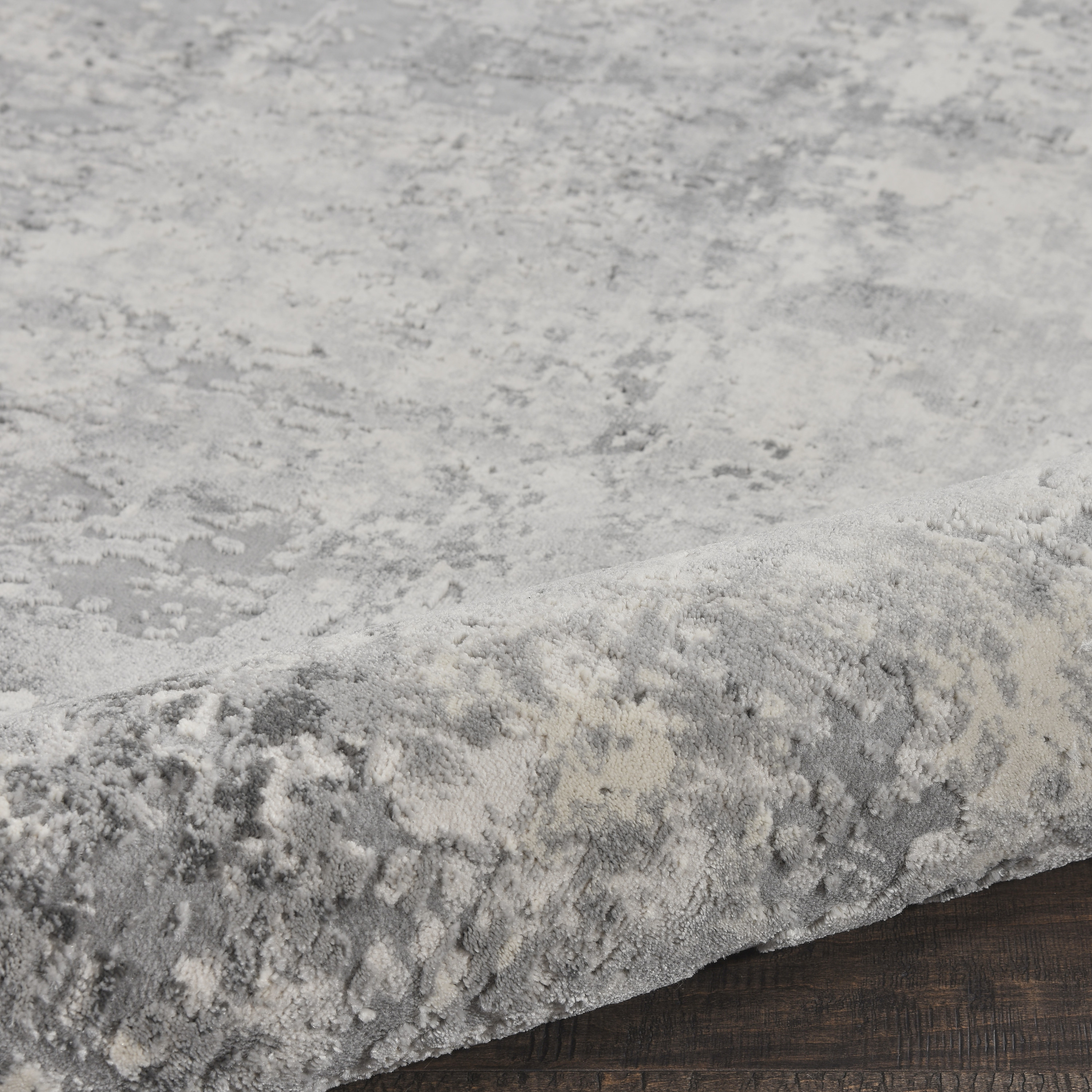 Nourison Rustic Textures 2'2" x 7'6" Grey Beige Modern Indoor Rug