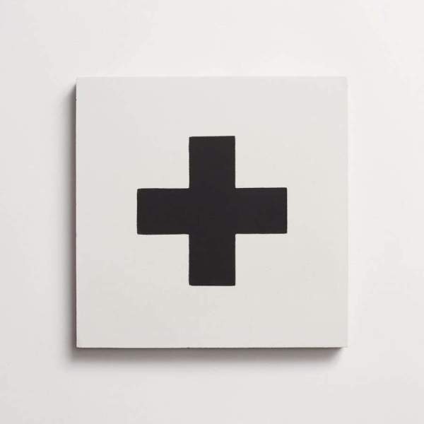 cement | swiss cross | white + black 