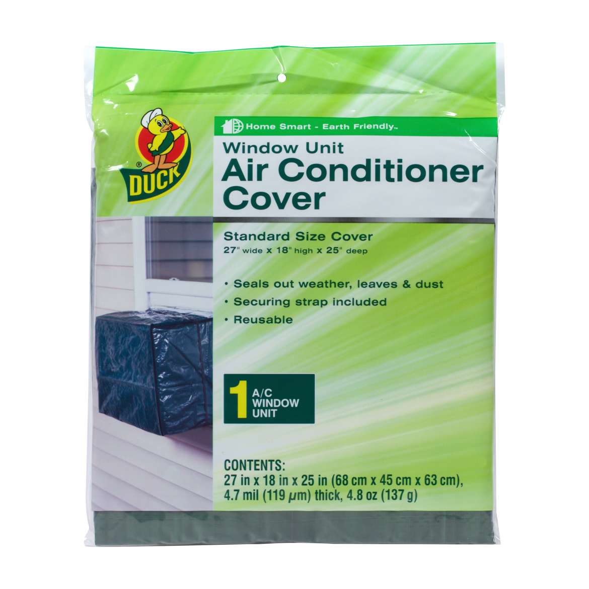 Duck® Brand Window Air Conditioner Cover, Outdoor - 27 in. x 18 in. x 25 in. Image