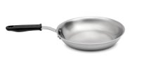 7-inch Tribute 3-ply fry pan with natural finish and silicone handle