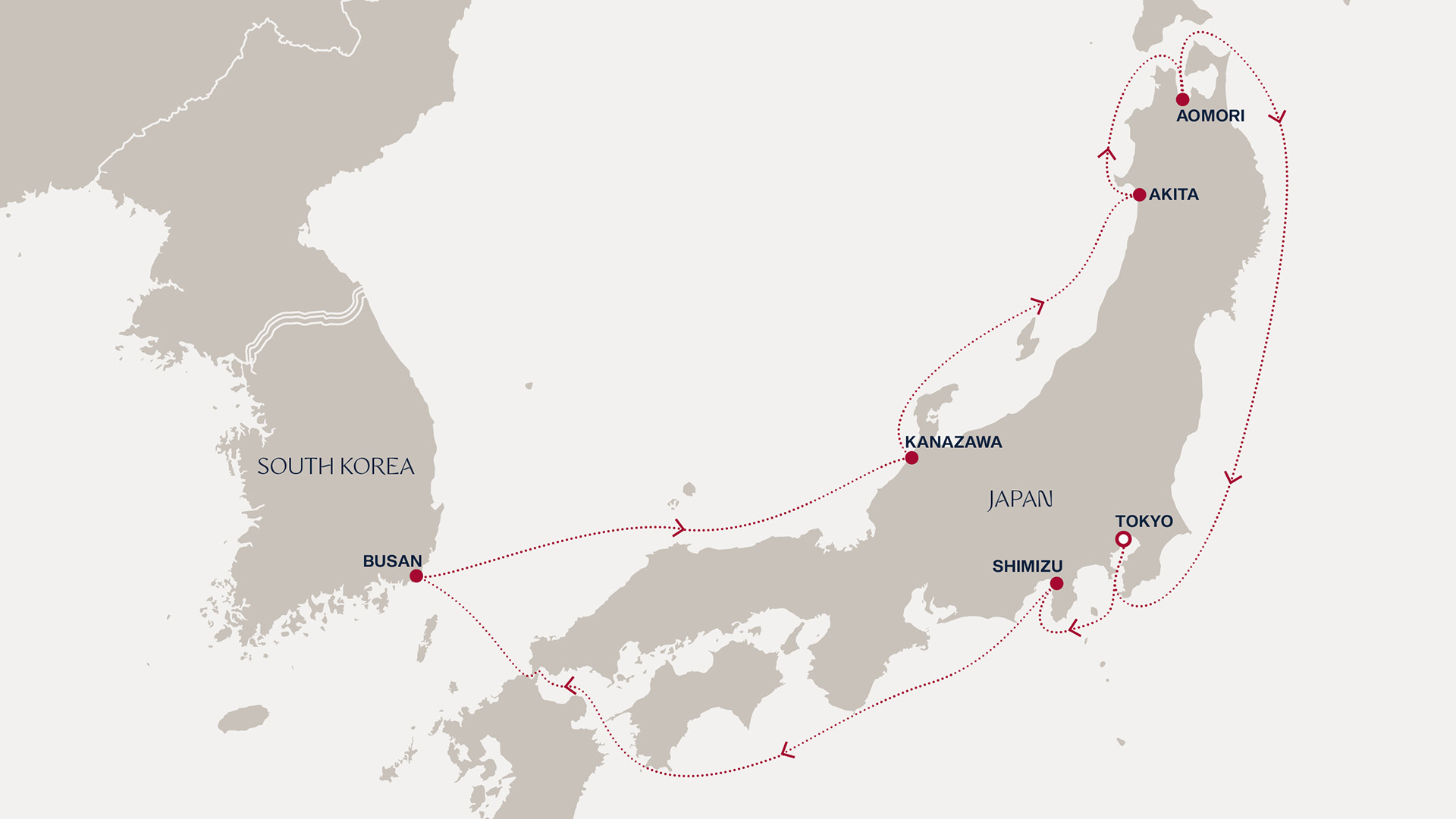 Itinerary map